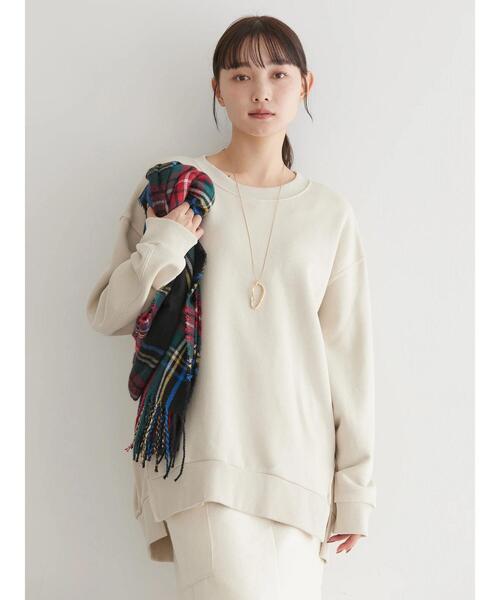 AMERICAN HOLIC（アメリカンホリック）の「バックコクーン裏毛チュニック（チュニック・レディース・チャコールグレー/イエロー/ネイビー/アイボリー・L/M）」の11枚目の写真