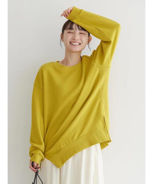 AMERICAN HOLIC（アメリカンホリック）の「バックコクーン裏毛チュニック（チュニック・レディース・チャコールグレー/イエロー/ネイビー/アイボリー・L/M）」の21枚目の写真