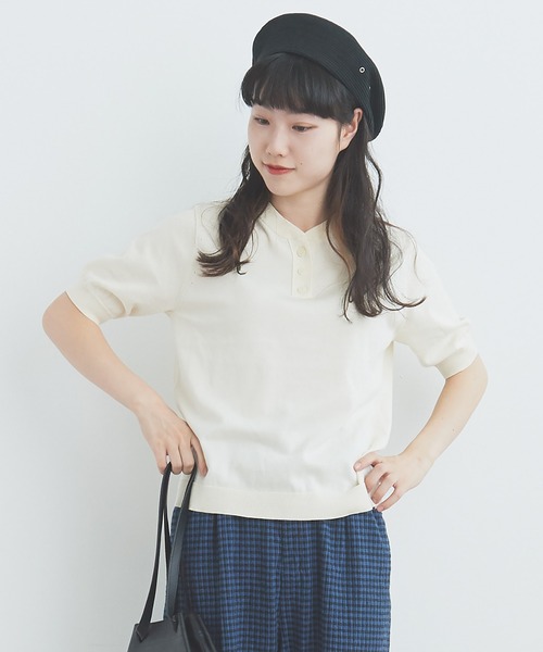 bulle de savon ビュル デ サボン 紺 ニット L bulle de savon ビュル デ サボン 紺 ニット L