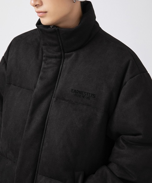 aimoha（アイモハ）の「aimoha outdoor ユニセックス　スエード調中綿ダウンジャケット（ダウンジャケット/コート・レディース・ブラック/グリーン/オフホワイト・LARGE/MEDIUM/X-LARGE）」の14枚目の写真