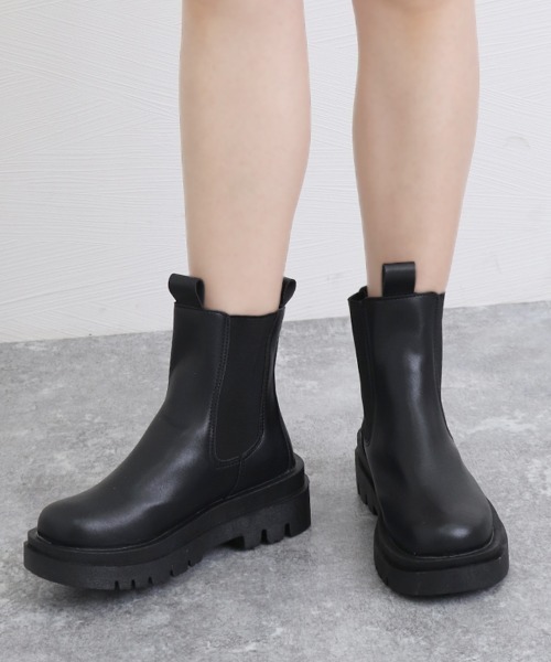 Miniministore(ミニミニストア)の「ショートブーツ レディース 靴 韓国(ブーツ・レディース・ブラック・23.5cm/23.0cm/25.0cm/24.0cm/22.5cm/24.5cm)」の7枚目の写真