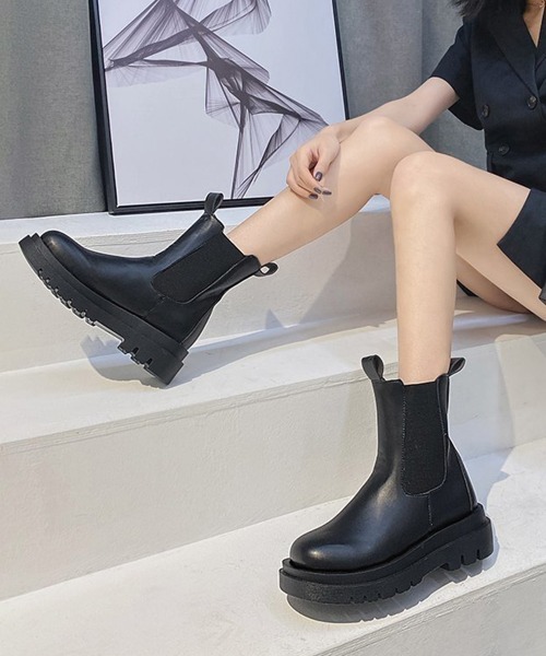 Miniministore(ミニミニストア)の「ショートブーツ レディース 靴 韓国(ブーツ・レディース・ブラック・23.5cm/23.0cm/25.0cm/24.0cm/22.5cm/24.5cm)」の12枚目の写真