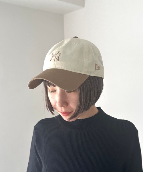 LEPSIM(レプシィム)の「【NEW ERA】ミドルロゴ2トーンキャップ 996180(キャップ・レディース・ネイビー/カーキ・ONE SIZE)」の4枚目の写真