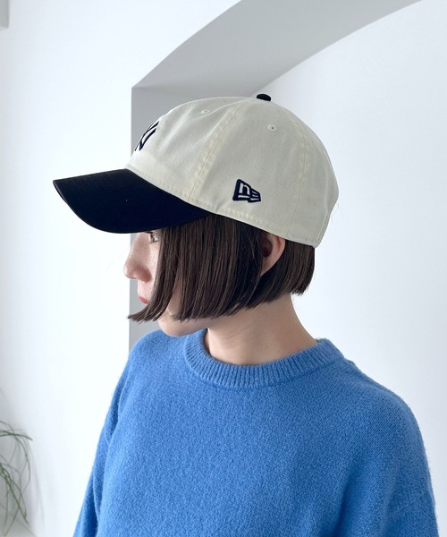 LEPSIM(レプシィム)の「【NEW ERA】ミドルロゴ2トーンキャップ 996180(キャップ・レディース・ネイビー/カーキ・ONE SIZE)」の6枚目の写真