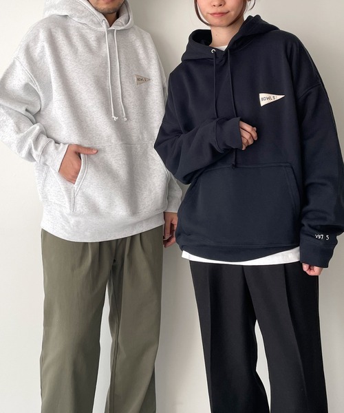 CANAL JEAN(キャナルジーン)の「1975 TOKYO BOWLS裏起毛パーカー(パーカー・レディース・アッシュ/ネイビー・LARGE/X-LARGE)」の3枚目の写真