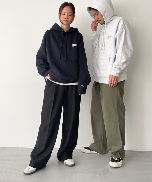 CANAL JEAN(キャナルジーン)の「1975 TOKYO BOWLS裏起毛パーカー(パーカー・レディース・アッシュ/ネイビー・LARGE/X-LARGE)」の10枚目の写真