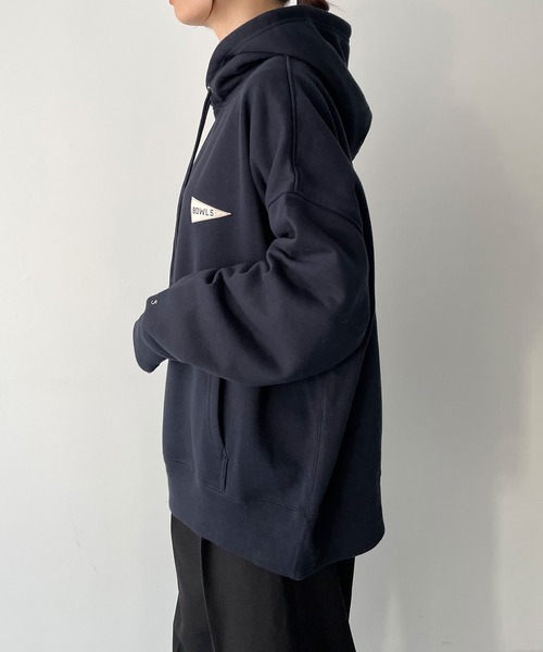 CANAL JEAN(キャナルジーン)の「1975 TOKYO BOWLS裏起毛パーカー(パーカー・レディース・アッシュ/ネイビー・LARGE/X-LARGE)」の16枚目の写真