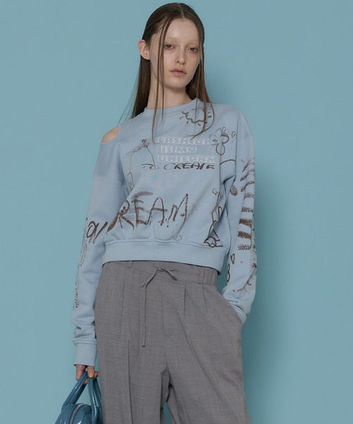 メゾンスペシャル　ヴィンテージドローイングスウェット Vintage Style Drawing Sweatshirt/ヴィンテージドローイング