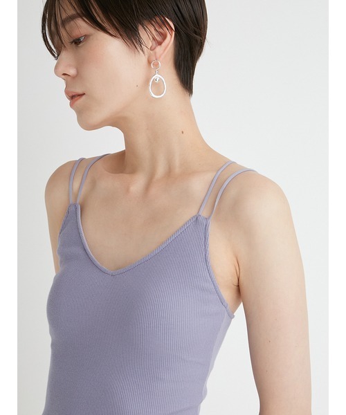 tシャツ 「emmi atelier」カップ付きリブキャミソール レディース emmi atelier】カップ付きリブキャミソール（Tシャツ/カットソー