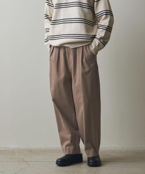 Steven Alan（スティーブンアラン）の「＜Steven Alan＞ ブラッシュドコットン インツープリーツ ドレス トラウザーズ（スラックス・メンズ・ベージュ/ブラック/オフホワイト・XL/S/L/M）」の8枚目の写真