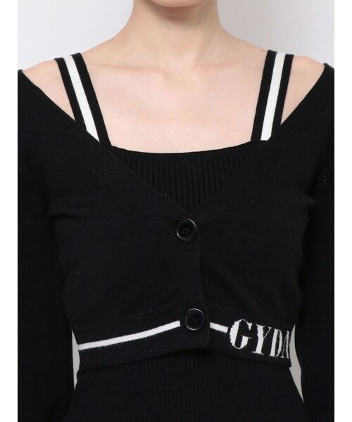 【GYDA】GYDA HEMLINEカーディガンアンサンブルニットワンピース GYDA（ジェイダ）の「GYDA HEMLINEカーディガンアンサンブル