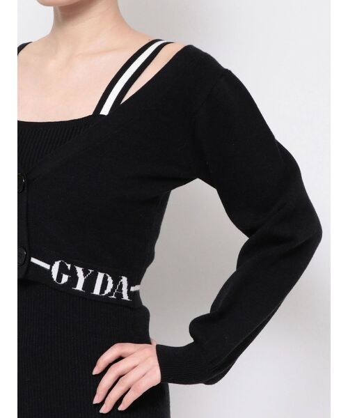 【GYDA】GYDA HEMLINEカーディガンアンサンブルニットワンピース GYDA（ジェイダ）の「GYDA HEMLINEカーディガンアンサンブル