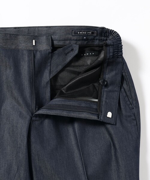 B:MING by BEAMS（ビーミングバイビームス）の「NOMAD BIZ COOLMOTION(R) デニムライク ノープリーツ スラックス 24SS (（スーツパンツ・メンズ・インディゴブルー・MEDIUM/LARGE/X-LARGE/SMALL）」の14枚目の写真
