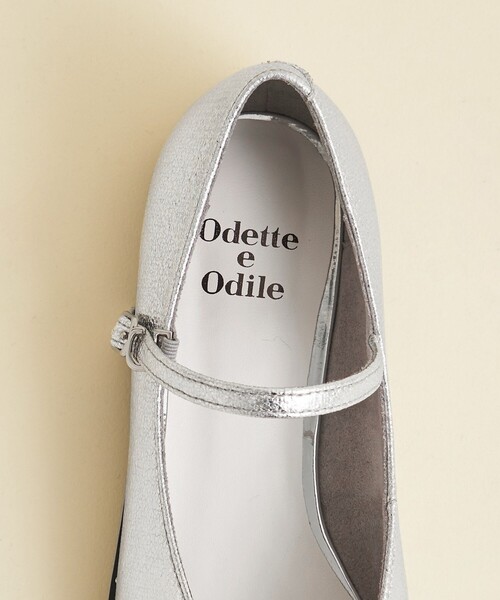 【美品】　odette e odile　スタッズピースベルト　フラット　黒 スタッズピースベルト フラット15○↑