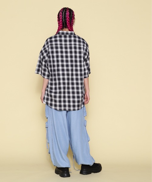 WHITELAND(ホワイトランド)の「【WEB&DEPOT限定】WHITELAND/ホワイトランド/OWL/OMBRE CHECK SSH(シャツ/ブラウス・レディース・グリーン/ホワイト/イエロー/レッド・L/M)」の8枚目の写真
