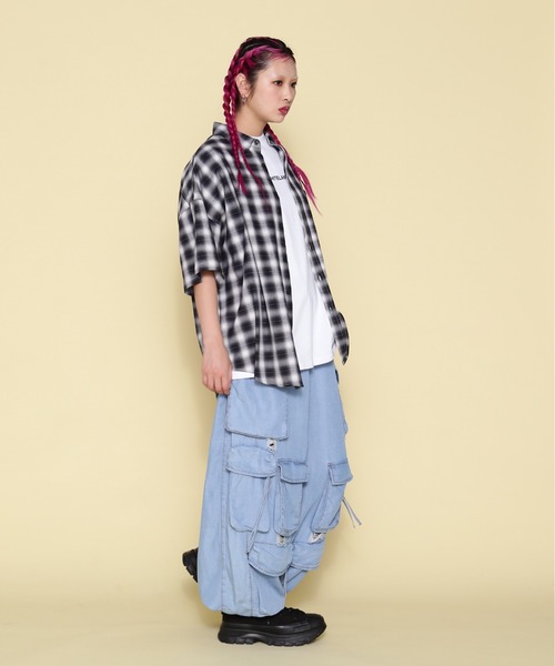 WHITELAND(ホワイトランド)の「【WEB&DEPOT限定】WHITELAND/ホワイトランド/OWL/OMBRE CHECK SSH(シャツ/ブラウス・レディース・グリーン/ホワイト/イエロー/レッド・L/M)」の9枚目の写真