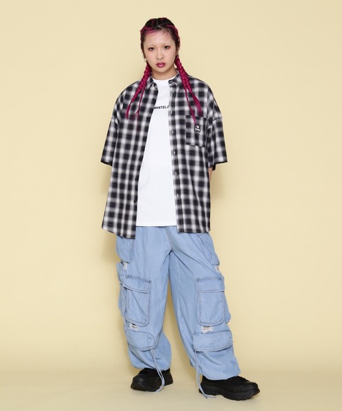 WHITELAND(ホワイトランド)の「【WEB&DEPOT限定】WHITELAND/ホワイトランド/OWL/OMBRE CHECK SSH(シャツ/ブラウス・レディース・グリーン/ホワイト/イエロー/レッド・L/M)」の10枚目の写真