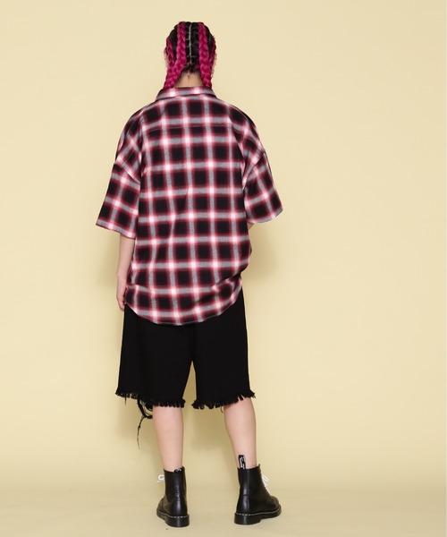 WHITELAND(ホワイトランド)の「【WEB&DEPOT限定】WHITELAND/ホワイトランド/OWL/OMBRE CHECK SSH(シャツ/ブラウス・レディース・グリーン/ホワイト/イエロー/レッド・L/M)」の12枚目の写真