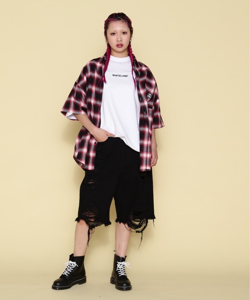 WHITELAND(ホワイトランド)の「【WEB&DEPOT限定】WHITELAND/ホワイトランド/OWL/OMBRE CHECK SSH(シャツ/ブラウス・レディース・グリーン/ホワイト/イエロー/レッド・L/M)」の13枚目の写真