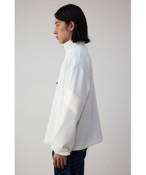 AZUL by moussy（アズールバイマウジー）の「ワンポイント刺繍フェイクスウェードハーフジップ（パーカー・メンズ・ホワイト/ブラック/グレー・FREE）」の21枚目の写真