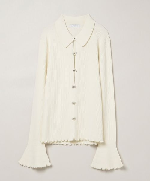 JEANASIS（ジーナシス）の「14Gメタルフックポロカーディガン/106169