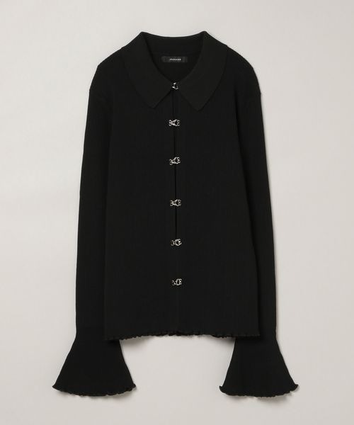 JEANASIS（ジーナシス）の「14Gメタルフックポロカーディガン/106169