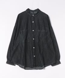 Anytime Songs | 6.5oz デニム 袖ギャザーBIGシャツ(シャツ/ブラウス)