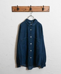 Anytime Songs | 6.5oz デニム 袖ギャザーBIGシャツ(シャツ/ブラウス)