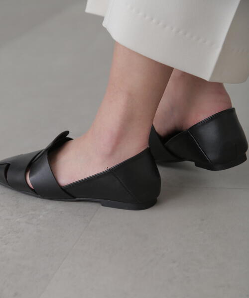 FREE'S MART（フリーズマート）の「◆グルカフラットシューズ（スリッポン・レディース・ブラック/ベージュ・SMALL/MEDIUM）」の10枚目の写真