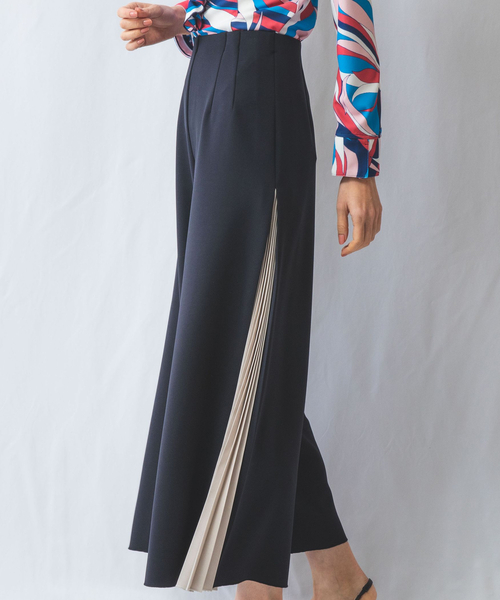 NARACAMICIE（ナラカミーチェ）の「【NARACAMICIE】サイドプリーツパンツ（その他パンツ・レディース・ブルー/ブラック/グレー・XL/M）」の2枚目の写真