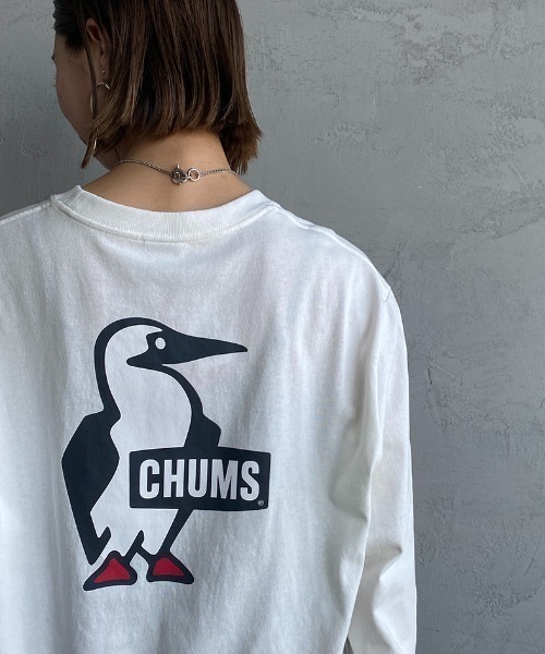 CHUMS（チャムス）の「【WEB限定】[CHUMS/チャムス] ブービーロゴ バックプリントロングスリーブＴシャツ（Tシャツ/カットソー・レディース・ホワイト/ブラック/グレイッシュベージュ・M/L/XL）」の16枚目の写真