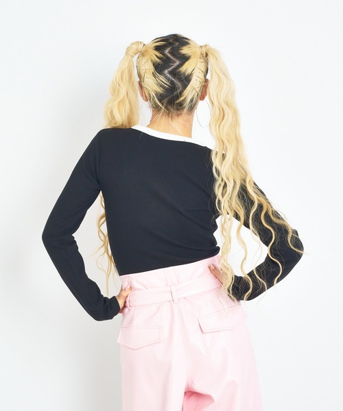 ANNA SUI NYC（アナ スイ エヌ ワイ シー）の「ANNA SUI NYC PARADISE CITY ロングスリーブTシャツ（Tシャツ/カットソー・レディース・ホワイト/ピンク/ブラック/グレー・FREE/M）」の21枚目の写真