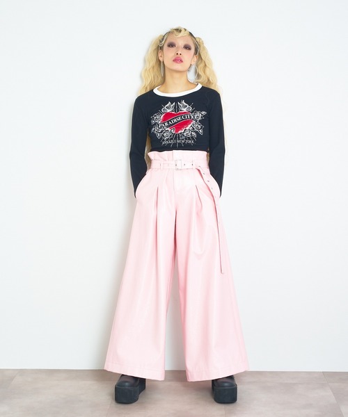 ANNA SUI NYC（アナ スイ エヌ ワイ シー）の「ANNA SUI NYC PARADISE CITY ロングスリーブTシャツ（Tシャツ/カットソー・レディース・ホワイト/ピンク/ブラック/グレー・FREE/M）」の22枚目の写真