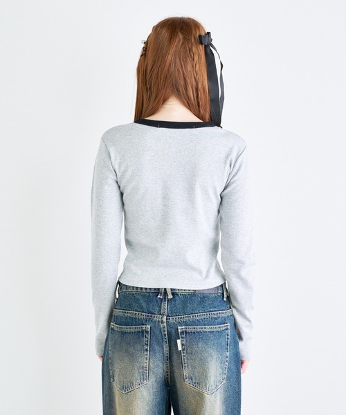 ANNA SUI NYC（アナ スイ エヌ ワイ シー）の「ANNA SUI NYC PARADISE CITY ロングスリーブTシャツ（Tシャツ/カットソー・レディース・ホワイト/ピンク/ブラック/グレー・FREE/M）」の10枚目の写真