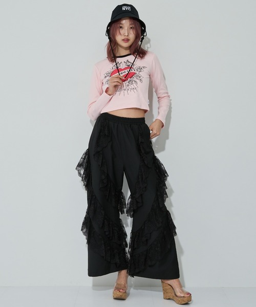 ANNA SUI NYC（アナ スイ エヌ ワイ シー）の「ANNA SUI NYC PARADISE CITY ロングスリーブTシャツ（Tシャツ/カットソー・レディース・ホワイト/ピンク/ブラック/グレー・FREE/M）」の22枚目の写真