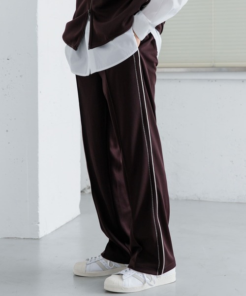 SENSE OF PLACE by URBAN RESEARCH（センスオブプレイスバイアーバンリサーチ）の「トラックジャージラインパンツ（その他パンツ・メンズ・ブラック/ブラウン・MEDIUM/LARGE）」の9枚目の写真