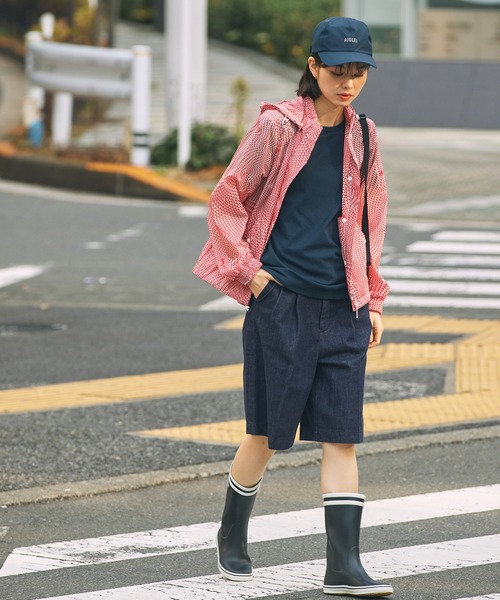 AIGLE(エーグル)の「MALOUINE マロウィン ダブルストライプ レインラバーブーツ(レインシューズ・レディース・ダークネイビー/レッド/イエロー・36/35/38/37/39)」の6枚目の写真