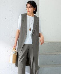 80s ドリスヴァンノッテン レーヨンリネンベスト ベージュ 42 ジレ Dries Van Noten(ドリス ヴァン ノッテン) ベスト・ジレ
