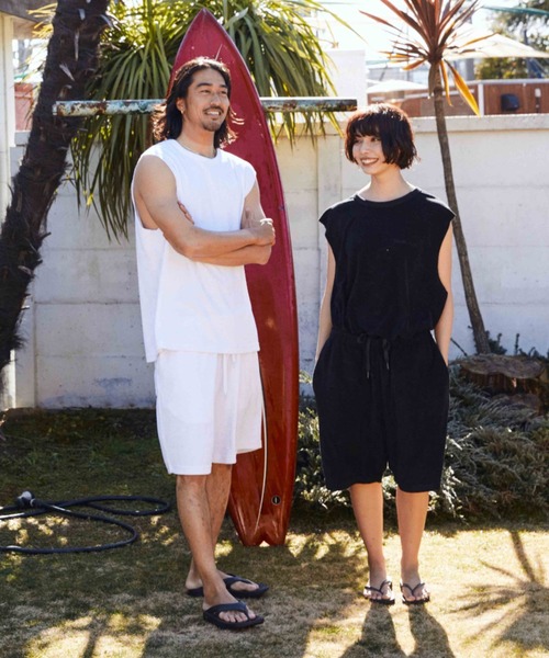 ムラサキスポーツ(ムラサキスポーツ)の「【ムラサキスポーツ限定】DEAR LAUREL/ディアローレル タンクトップ 速乾 UVケア セットアップ対応 D24S2343(タンクトップ・メンズ・ホワイト/ブラック・L/M)」の5枚目の写真