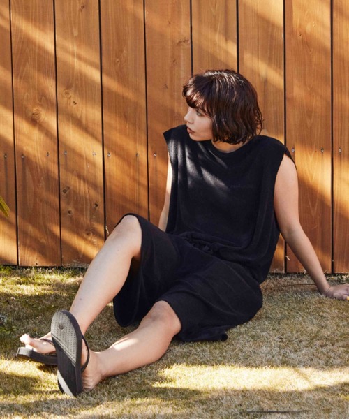 ムラサキスポーツ(ムラサキスポーツ)の「【ムラサキスポーツ限定】DEAR LAUREL/ディアローレル タンクトップ 速乾 UVケア セットアップ対応 D24S2343(タンクトップ・メンズ・ホワイト/ブラック・L/M)」の7枚目の写真