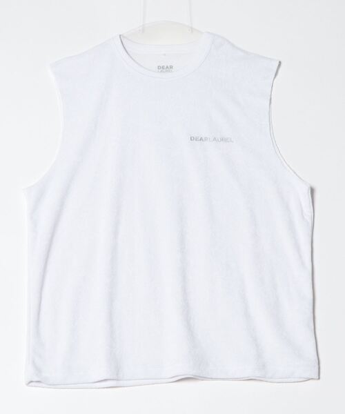 ムラサキスポーツ(ムラサキスポーツ)の「【ムラサキスポーツ限定】DEAR LAUREL/ディアローレル タンクトップ 速乾 UVケア セットアップ対応 D24S2343(タンクトップ・メンズ・ホワイト/ブラック・L/M)」の8枚目の写真