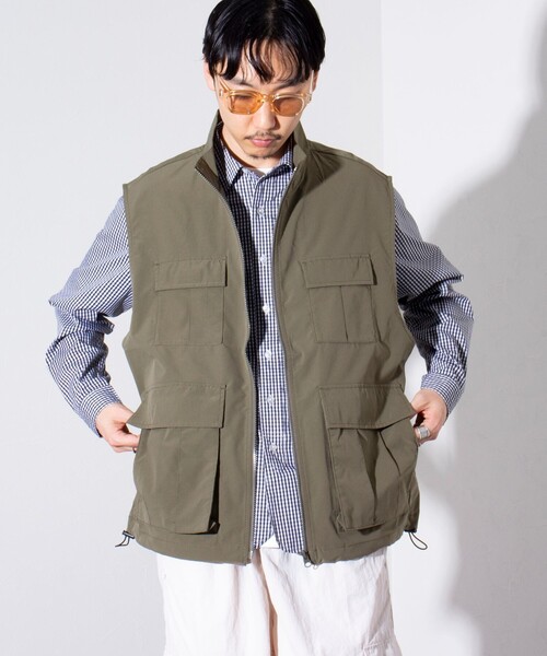 GLOSTER(グロスター)の「【限定展開】【GLOSTER/グロスター】ミリタリーファティーグスタンドベスト M65(ベスト・メンズ・ベージュ/カーキ/ブラック・M/L)」の3枚目の写真