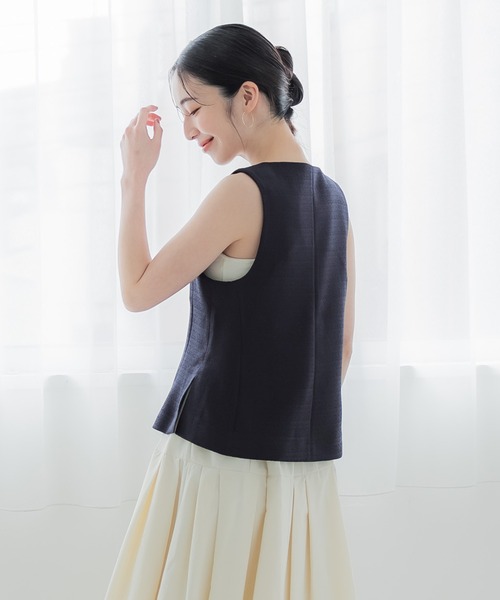 セール】サマーツイードサイドスリットベスト（ベスト）｜coca