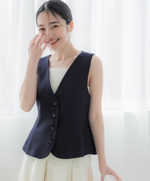 セール】サマーツイードサイドスリットベスト（ベスト）｜coca