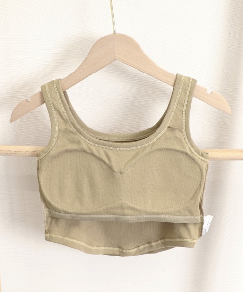Miniministore(ミニミニストア)の「ロゴタンクトップ カップ付き レディース(タンクトップ・レディース・サンドベージュ/ブラック/ダークグレー/ライム/グリーン/ホワイト・FREE)」の19枚目の写真