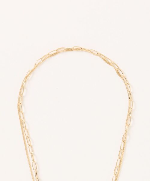 LOWRYS FARM（ローリーズファーム）の「ハートマンテル２レンネックレス　111652（ネックレス・レディース・グレー/ベージュ・FREE）」の6枚目の写真