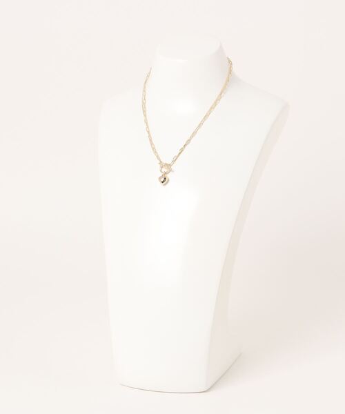 LOWRYS FARM（ローリーズファーム）の「ハートマンテル２レンネックレス　111652（ネックレス・レディース・グレー/ベージュ・FREE）」の7枚目の写真