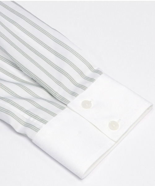 TOKYO SHIRTS（トウキョウシャツ）の「LENZING(TM)ECOVERO(TM) BIGシルエットシャツ スタンドカラー 七分袖（シャツ/ブラウス・レディース・グリーン・FREE）」の3枚目の写真