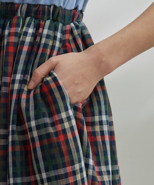 Arnold Palmer（アーノルドパーマー）の「パーマーチェック ガーゼ ドッキング ワンピース（ワンピース・レディース・サックスブルー/ネイビー/アイボリー・S/M/L）」の18枚目の写真