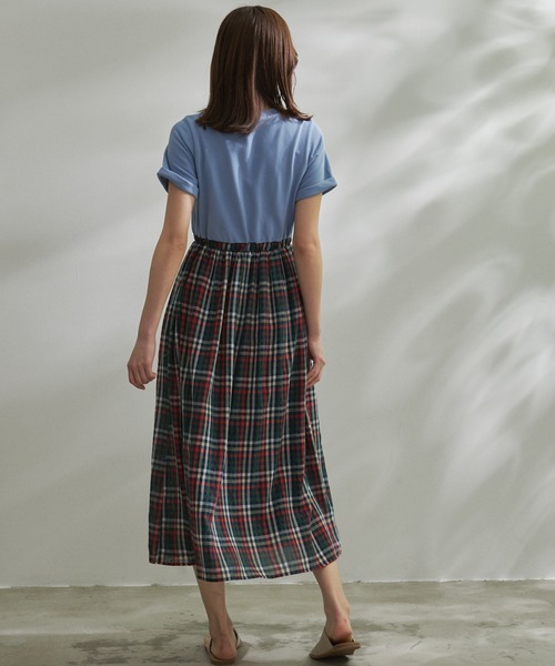 Arnold Palmer（アーノルドパーマー）の「パーマーチェック ガーゼ ドッキング ワンピース（ワンピース・レディース・サックスブルー/ネイビー/アイボリー・S/M/L）」の20枚目の写真